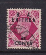 Delcampe - Eritrea: 1950   KGVI 'B. A. Eritrea'    SG E20    65c On 8d     Used - Eritrée