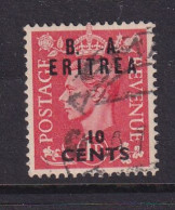 Delcampe - Eritrea: 1950   KGVI 'B. A. Eritrea'    SG E14    10c On 1d     Used - Eritrée