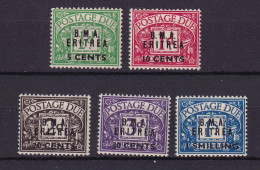 Delcampe - Eritrea: 1948   Postage Due 'B.M.A. Eritrea' Set    SG ED1-ED5    MH - Eritrée
