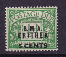 Delcampe - Eritrea: 1948   Postage Due 'B.M.A. Eritrea'    SG ED1    5c On ½d     MH - Eritrée
