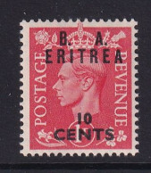Delcampe - Eritrea: 1950   KGVI 'B. A. Eritrea'    SG E14    10c On 1d     MH - Eritrée