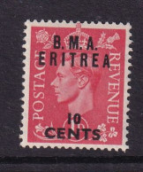 Delcampe - Eritrea: 1948/49   KGVI 'B.M.A. Eritrea'    SG E2    10c On 1d     MH - Eritrée