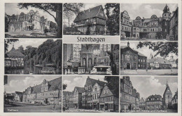 Delcampe - D-31655 Stadthagen - 9 Alte Ansichten - Schloßcafe - Rathaus - Schulplatz - Marktplatz - Stamp 1956 - Stadthagen
