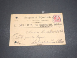Delcampe - BELGIQUE - Carte Commerciale De Verviers Pour La France En 1909 - L 18118 - 1905 Breiter Bart