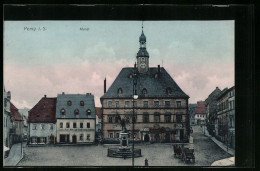 Delcampe - AK Penig I. S., Markt Mit Gasthaus Ratskeller - Penig