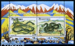 Delcampe - Tajikistan 2008 Snakes S/s, Mint NH, Nature - Reptiles - Snakes - Tadschikistan