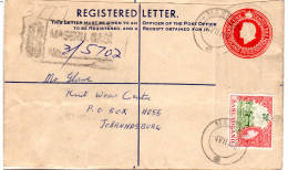 Delcampe - Basutoland 1966, 2 1/2 C. Auf 5 C. Reko Ganzsachenumschlag V. Maseru - Sonstige - Afrika