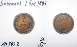 Delcampe - Dänemark, 2 Öre 1897 - Danemark
