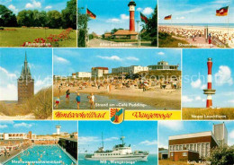 Delcampe - Wangerooge Nordseebad Rosengarten Alter Leuchtturm Strandniedergang Cafe Pudding - Wangerooge