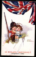 Delcampe - Künstler-AK Fred Spurgin: Is England Watching?, Kleiner Soldat Mit Freundin - Spurgin, Fred