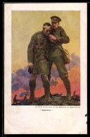 Delcampe - Artist's Pc Soldat Führt Einen Erblindeten Kamerad Vom Schlachtfeld - Gesundheit