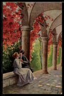Delcampe - Künstler-AK Arno Von Riesen: Liebespärchen In Einem Säulengang - Riesen, Arno Von