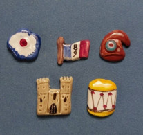 Delcampe - LA REVOLUTION - LOT DE 5 FEVES BRILLANTES. - Storia