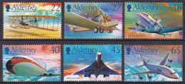 Delcampe - 325 ALDERNEY Aurigny 2003 - Yvert 207/12 - Aviation Concorde Airbus Douglas - Neuf **(MNH) Sans Charniere - Alderney