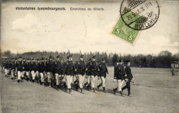 Delcampe - CPA Volontaires Luxembourgeois, Exercices Au Glacis - Sonstige & Ohne Zuordnung