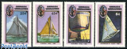 Delcampe - Grenada Grenadines 1987 Americas Cup 4v, Mint NH, Sport - Transport - Sailing - Sport (other And Mixed) - Ships And Bo.. - Vela