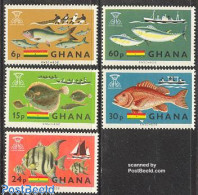 Delcampe - Ghana 1966 Freedom From Hunger 5v, Mint NH, Health - Nature - Transport - Food & Drink - Freedom From Hunger 1963 - Fi.. - Alimentation