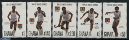 Delcampe - Ghana 1984 Olympic Games Los Angeles 5v, Mint NH, Sport - Athletics - Boxing - Hockey - Olympic Games - Athlétisme