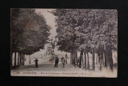 Delcampe - Cp, 16, Angoulême, Place De La Commune Et Monument Carnot, Voyagée 1915 Du 52 E Régiment D'Artillerie En F.M. - Angouleme