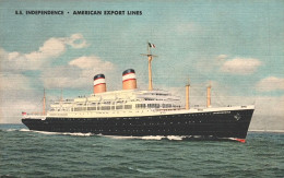 Delcampe - Steamer - S.s. "INDEPENDENCE" - American Export Lines  (2 Scans) - Dampfer