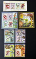 Delcampe - Burundi 2014 / 2015 Mi. 3548 - 3552 Bl. 547 - 551 Champignons Pilze Funghi Mushrooms Insects Insectes Insekten - Funghi