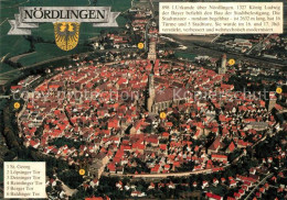 Delcampe - Noerdlingen Fliegeraufnahme St. Georg Berger Tor - Noerdlingen