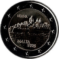 Delcampe - #686 - 2025 MALTE - 2 Euros Commémorative - Ville Fortifiée De Mdina - Malte