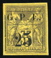 Delcampe - * 2b - 25 S/35c. Violet-noir S/jaune. Gros Chiffres, "25" Avec Gros "5". TB. - Altri & Non Classificati