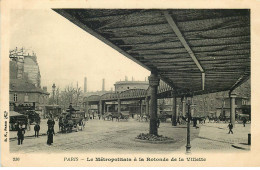 Delcampe - PARIS  METRO  Le Rmetropolitain A La Rotonde De La VILLETTE - Pariser Métro, Bahnhöfe