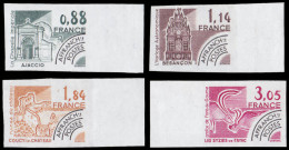 Delcampe - FRANCE Préoblitérés ** 170/173, Série Complète En Essai De Couleurs Mélangées, Bdf: Monuments Historiques - Autres & Non Classés