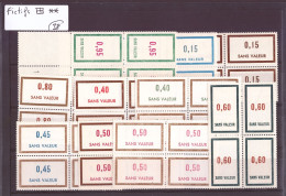 Delcampe - FRANCE - LOT TIMBRES COURS D'INSTRUCTION EN BLOCS DE 4 ** - Cours D'Instruction