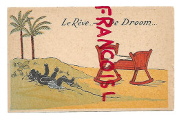 Delcampe - Humour Colonial. Bébé Noir Couché Sur Le Sol, Berceau:" Le Rêve / De Droom " - Missie