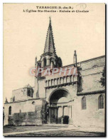 Delcampe - CPA Tarascon (B Du R) L'Eglise Ste Marthe Entree Et Clocher - Tarascon