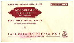 Delcampe - Buvard   20.8 X 11.8  Laboratoires FREYSSINGE  Névrosthènine-Glycocole - Droguerías