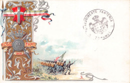 Delcampe - Italy Infantry Military Propaganda Regg 70 Fant Riffle Sauoia! Litho Postcard - Heimat
