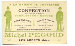 Delcampe - Cartes Isère LES ABRETS   A La Maison De Confiance   Confection  Michel PEGOUD  Dépositaire Adolphe Lafond Vert - Les Abrets