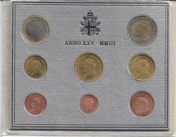 Delcampe - VATICANO CARTERA EURO COIN SET 2003  OFFICIAL ISSUE - Vatican