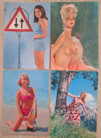 Delcampe - 4 Cartoline Pin Up Donne Non Viaggiate - Pin-Ups