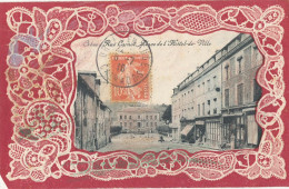 Delcampe - BD  - 230 -  C P A     ORBEC   (14)   RUE CARNOT PLACE DE L'HOTEL DE VILLE - Orbec