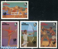 Delcampe - Gambia 1988 Olympic Games Seoul 4v, Mint NH, Sport - Athletics - Boxing - Gymnastics - Olympic Games - Shooting Sports - Atletismo