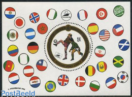 Delcampe - Mongolia 1998 World Cup Football France S/s, Mint NH, History - Sport - Various - Flags - Football - Round-shaped Stamps - Mongolia