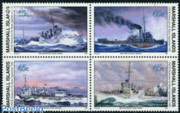 Delcampe - Marshall Islands 1990 US/UK Destroyers 4v [+], Mint NH, History - Transport - Militarism - World War II - Ships And Bo.. - Militaria