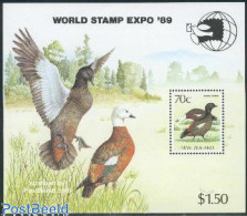 Delcampe - New Zealand 1989 Stamp Expo, Birds S/s, Mint NH, Nature - Birds - Ducks - Philately - Ungebraucht