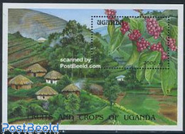 Delcampe - Uganda 1994 Coffee S/s, Mint NH, Nature - Various - Flowers & Plants - Agriculture - Landbouw