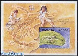 Delcampe - Uganda 1995 Shulnosaurus S/s, Mint NH, Nature - Prehistoric Animals - Prehistóricos