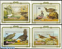 Delcampe - Penrhyn 1985 J.J. Audubon 4 S/s, Mint NH, Nature - Birds - Penrhyn