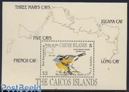 Delcampe - Turks And Caicos Islands 1985 J.J. Audubon S/s, Mint NH, Nature - Various - Birds - Maps - Geografia