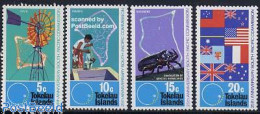 Delcampe - Tokelau Islands 1972 South Pacific Commission 4v, Mint NH, History - Nature - Various - Flags - Insects - Maps - Mills.. - Geografia