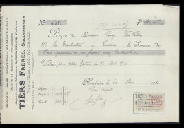 Delcampe - Bois- Tiers Frères Rue D'oran à Roubaix M.van Welden 30-04-1920 - Wechsel