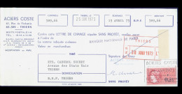 Delcampe - Aciers Coste à Thiers 1973 - Wechsel